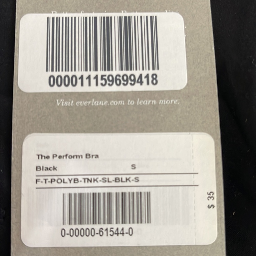 Everlane The Perform Bra Black Size Small NWT - Picture 7 of 8
